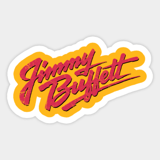 Jimmy Buffett Retro Style Sticker